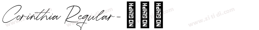 Corinthia Regular字体转换